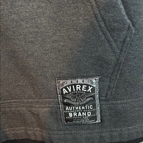 Avirex Gray and Black Two-Toned Hoodie - Picture 4 of 7